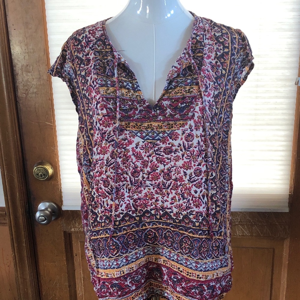 Lucky Brand Multicolor Floral Blouse